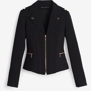 WHBM Black Moto Jacket